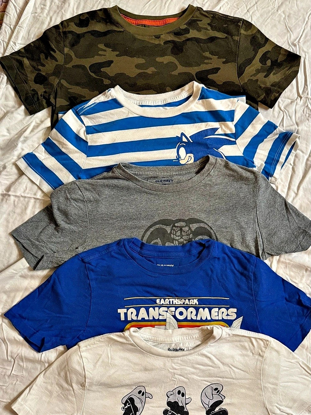 Old Navy Kids Graphic T-Shirt Lot Blue & Gray